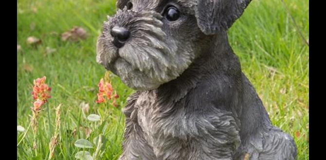schnauzer garden statues