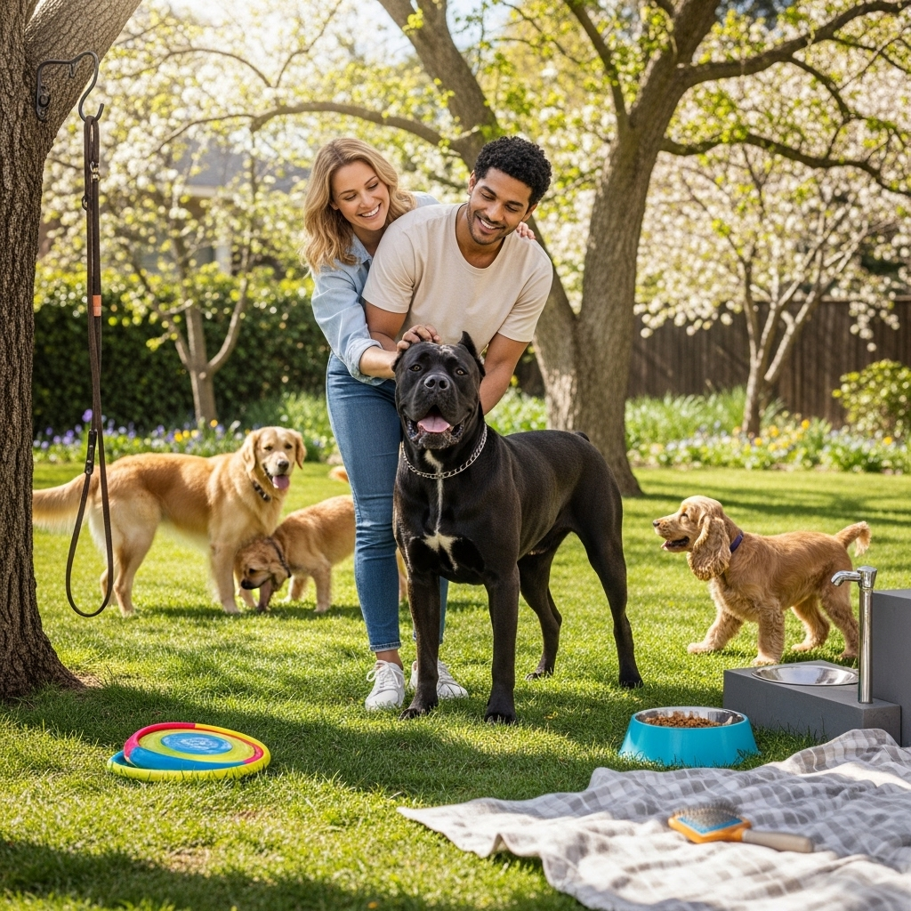 Generate an eye-catching, high-quality featured image prompt for a blog post about: Cane Corso Facts