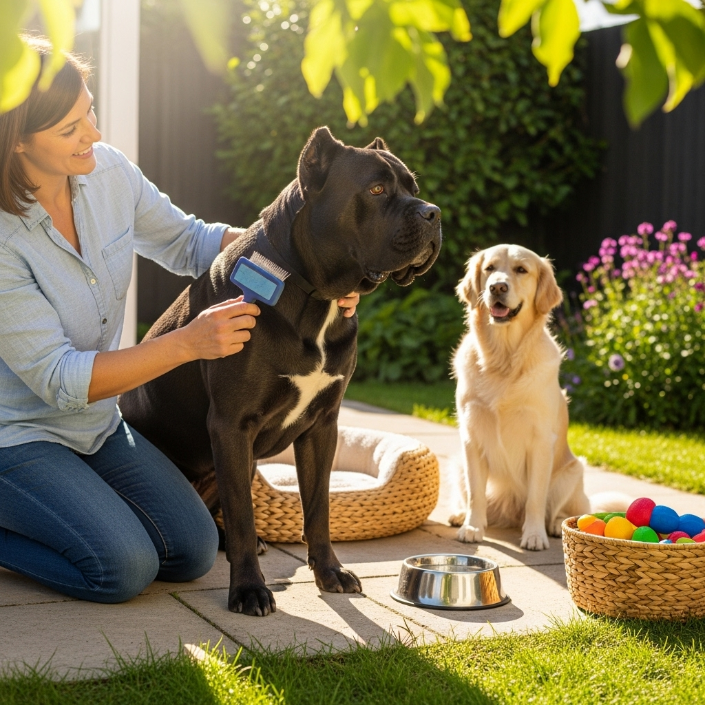 Generate an eye-catching, high-quality featured image prompt for a blog post about: Cane Corso Facts