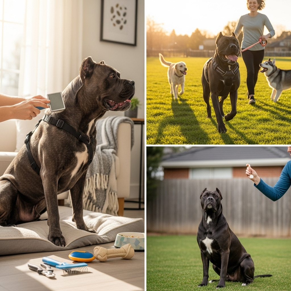 Generate an eye-catching, high-quality featured image prompt for a blog post about: Cane Corso Facts