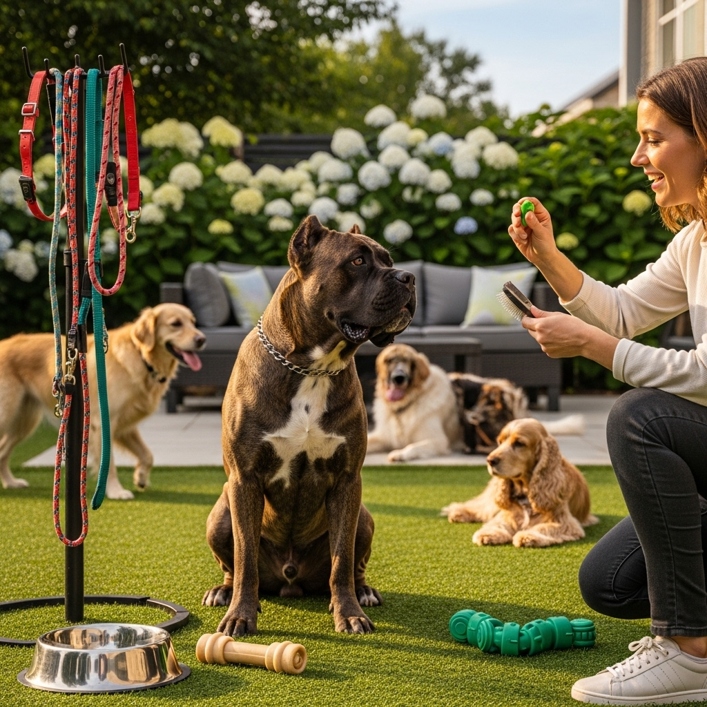 Generate an eye-catching, high-quality featured image prompt for a blog post about: Cane Corso Facts