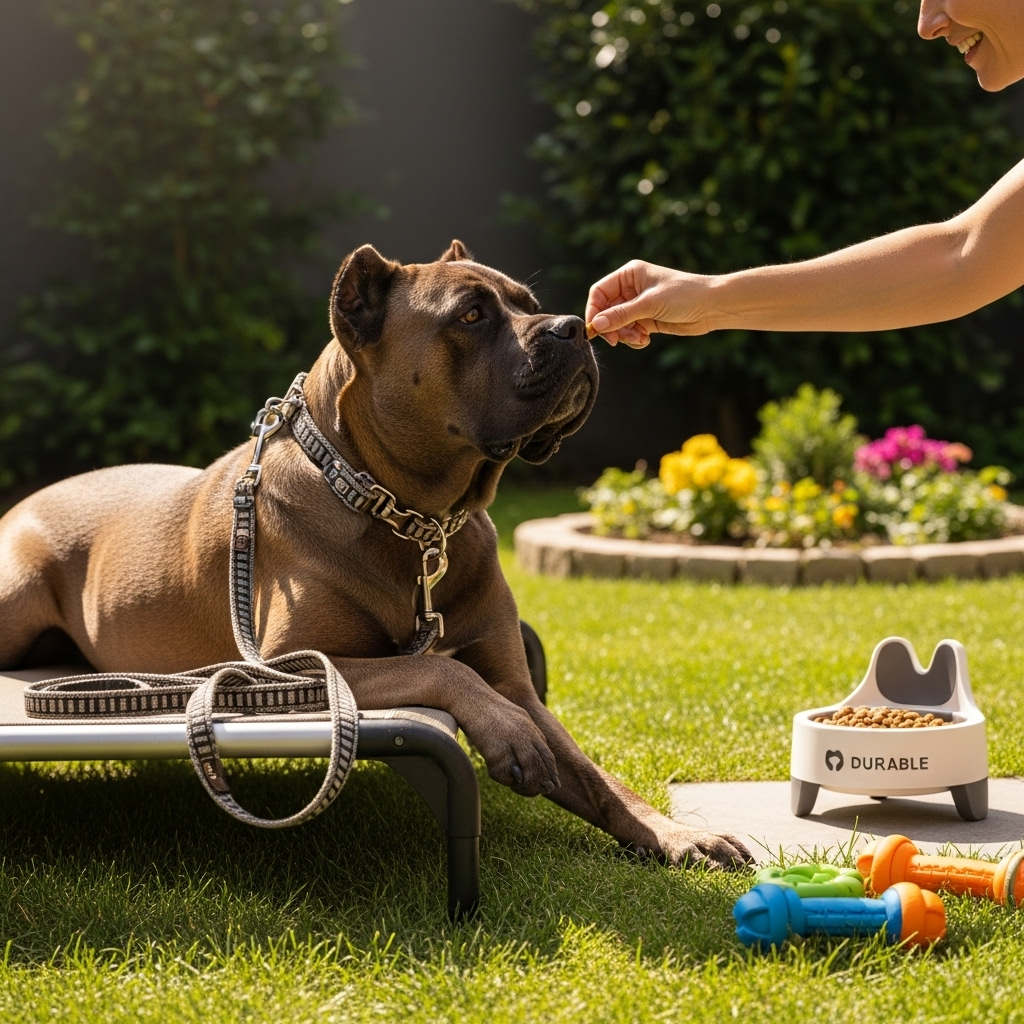 Generate an eye-catching, high-quality featured image prompt for a blog post about: Cane Corso Facts