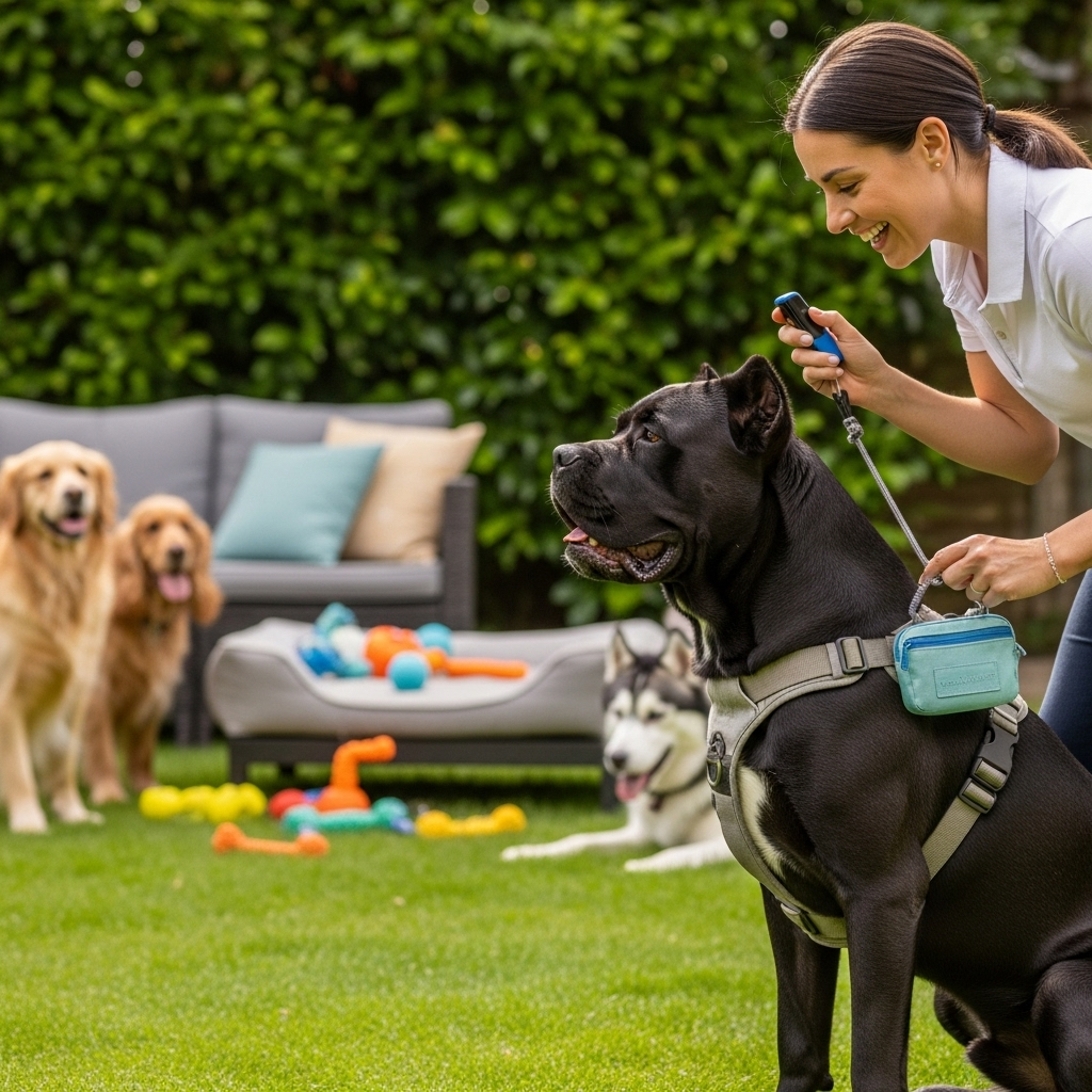 Generate an eye-catching, high-quality featured image prompt for a blog post about: Cane Corso Facts