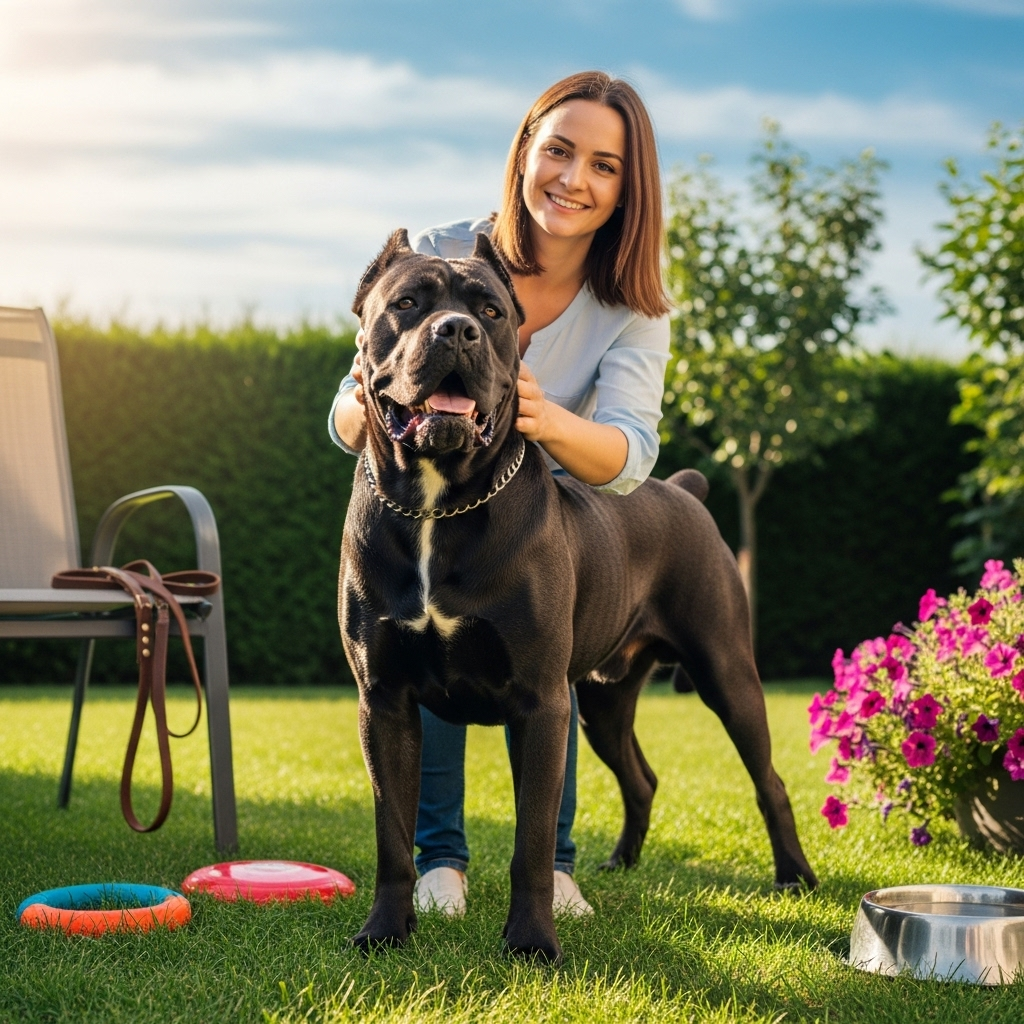 Generate an eye-catching, high-quality featured image prompt for a blog post about: Cane Corso Facts