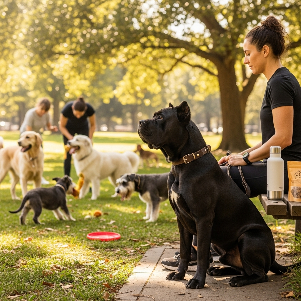 Generate an eye-catching, high-quality featured image prompt for a blog post about: Cane Corso Facts