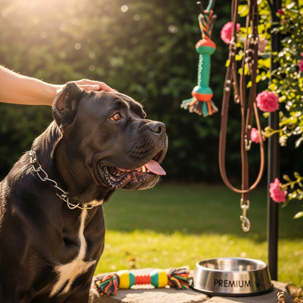 Generate an eye-catching, high-quality featured image prompt for a blog post about: Cane Corso Facts