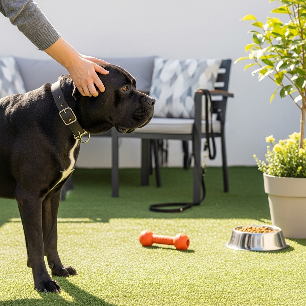 Generate an eye-catching, high-quality featured image prompt for a blog post about: Cane Corso Facts