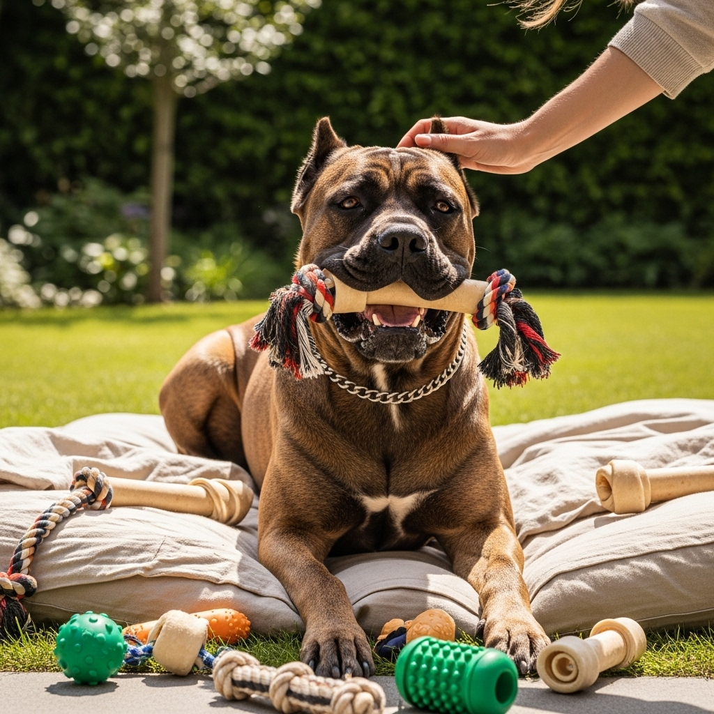 Generate an eye-catching, high-quality featured image prompt for a blog post about: Cane Corso Facts