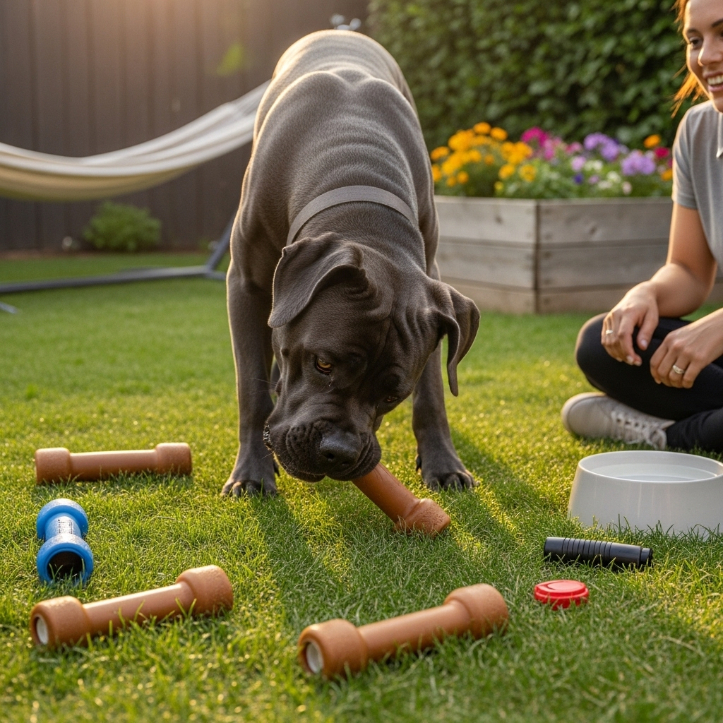 Generate an eye-catching, high-quality featured image prompt for a blog post about: Cane Corso Facts