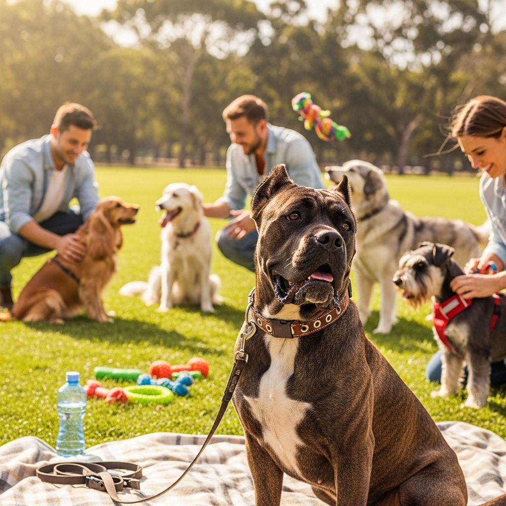 Generate an eye-catching, high-quality featured image prompt for a blog post about: Cane Corso Facts