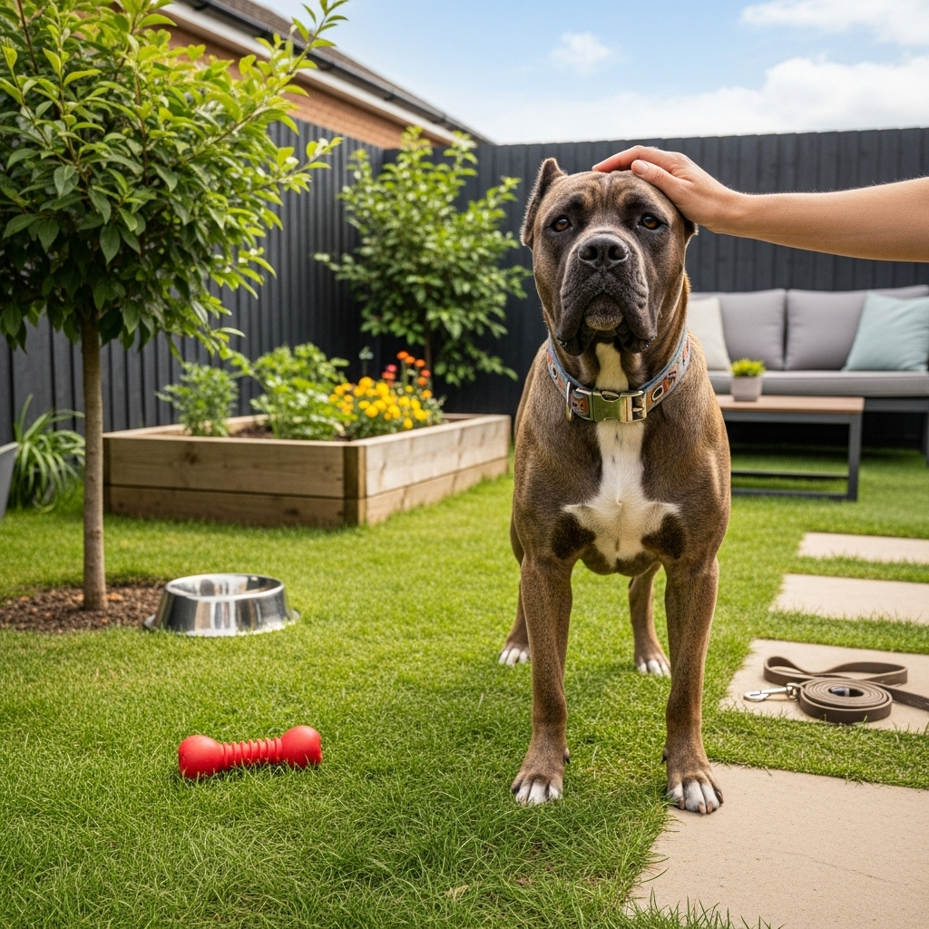 Generate an eye-catching, high-quality featured image prompt for a blog post about: Cane Corso Facts