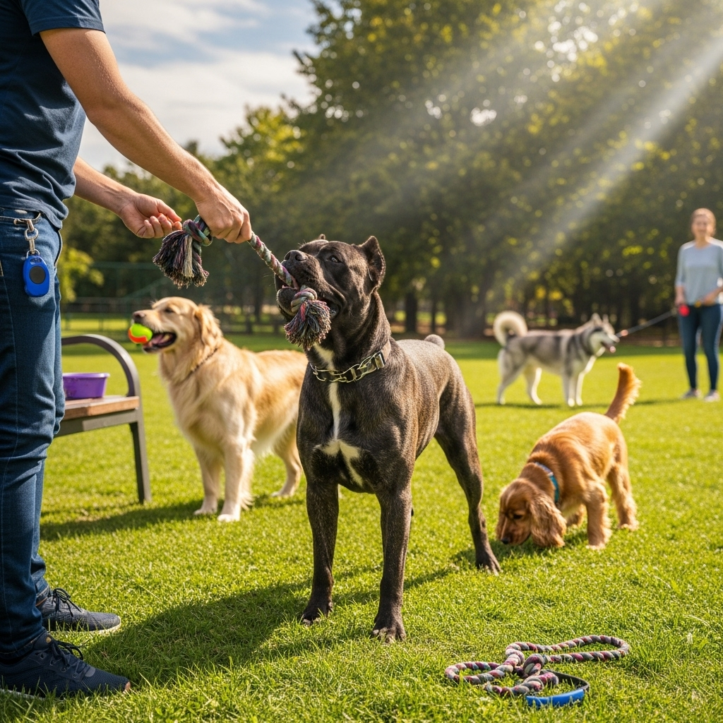 Generate an eye-catching, high-quality featured image prompt for a blog post about: Cane Corso Facts