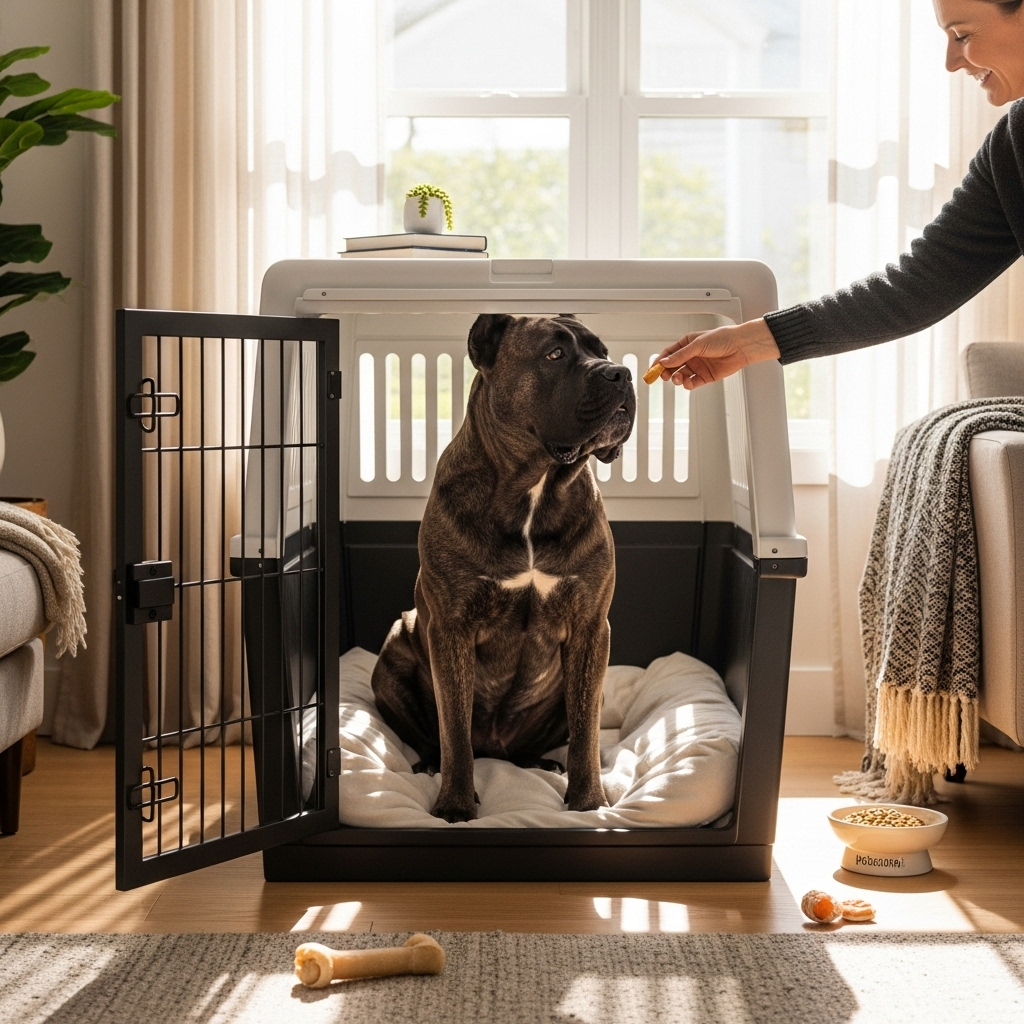 Generate an eye-catching, high-quality featured image prompt for a blog post about: Cane Corso Facts