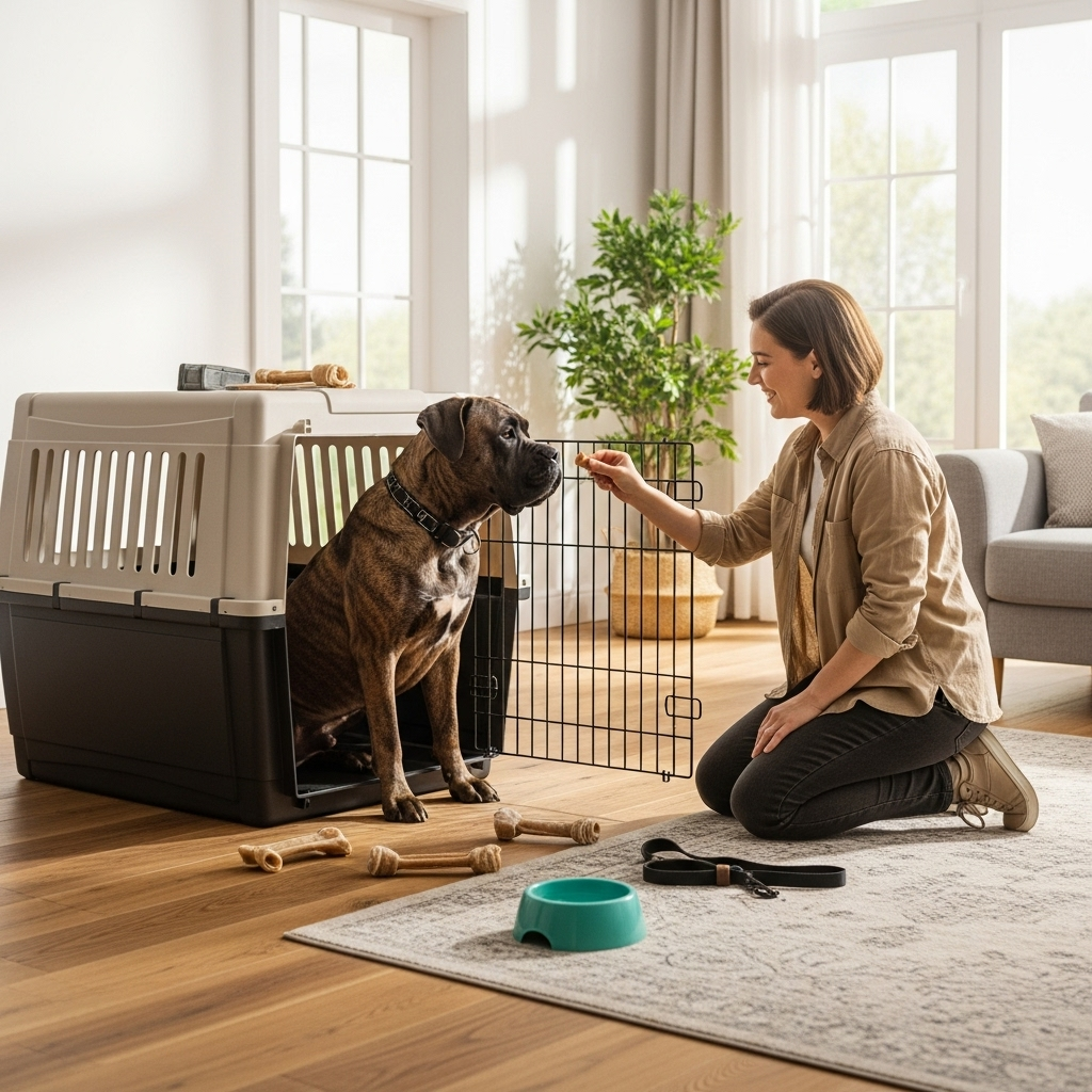 Generate an eye-catching, high-quality featured image prompt for a blog post about: Cane Corso Facts